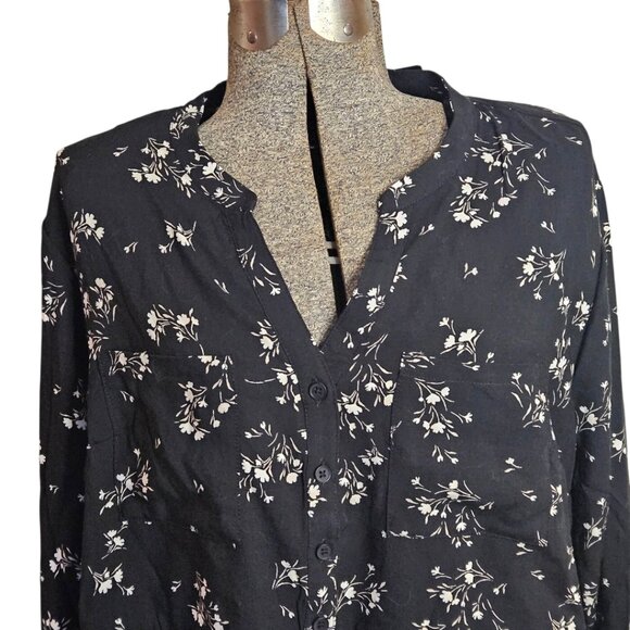 NWT Torrid Long Sleeve Floral Tunic 1X/14-16 - Picture 3 of 7